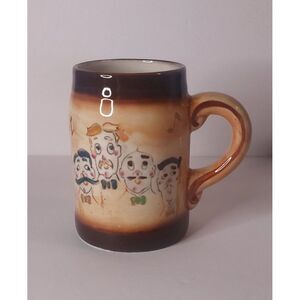Vtg Ceramic Sweet AdelineCup Mug Barbershop Quartet Music Notes Bow Tie L&M #395